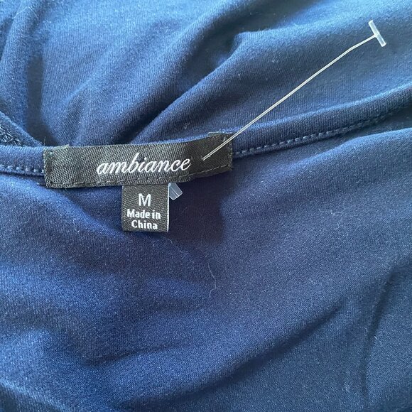 NORDSTROM NAVY Mock Wrap stretch Long sleeve Bodysuit Blouse Shirt *SMALL* - Picture 5 of 5